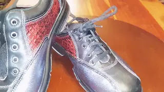 Buckeye shoes dexter sst9 the 9 gunmetal flake and Ruby red metallic