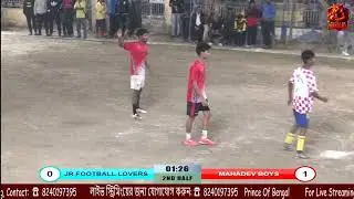 JR Football Lovers vs Mahadev Boys Football tournament highlights live 