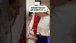 Foreigner Tries On A Sari In India 🇮🇳🥻#india #sari #indiatravel #indiandress #saree #sarees