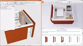 Tính toán chính xác số lượng gạch và vữa xây mỗi bức tường trong Sketchup