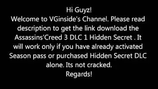 AssAssin's Creed 3 Hidden Secret DLC Installation EXE File