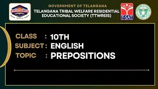 TTWREIS || Super Students || 10th Class || ENGLISH - PREPOSITIONS || T-SAT LIVE