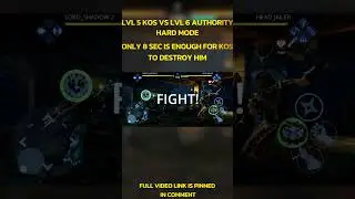 JUST 8 SECONDS😈ENOUGH FOR LEVEL 5 KOS TO BEAT LEGITIMATE AUTHORITY LEVEL 6 (HARD MODE). ☠