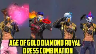 AGE OF GOLD !! Free fire Diamond Royale dress combination || age of gold best dress combination||🔥🔥