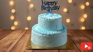 Vanilla flavour cake on 2026 in january 🤗2 tier cake 