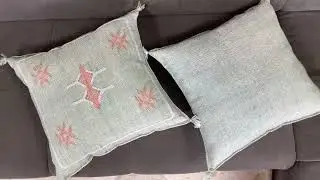 Kechart - Moroccan Natural Cactus Silk Pillow, Outdoor Luxury Pillow, Durable & Weather Resistant