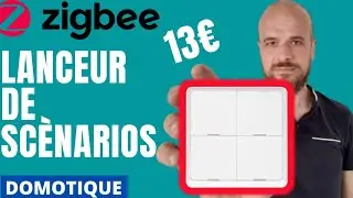 [Domotique] Télécommande fixe (Lanceur de scenarios) Zigbee 4 boutons 12 automatisation - Smartlife