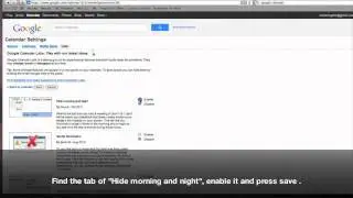 Google Calendar - Hide Morning & Evening Hours