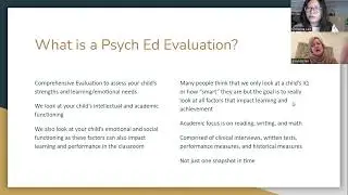 Parent's guide to a Psychological Education Evaluation