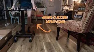 Mobile Sit-Stand Desk With Smooth Height Adjustment