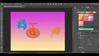 How to create infographic shapes graphics in adobe photoshop using clear colour coding