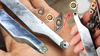 Best Idea Damage Broken |Carbide insert| Reusing Easy to Made |Button tool| Holder and CNC insert