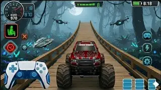 Monster Truck Jumping Over Cars 😱 Stunt Game Gameplay