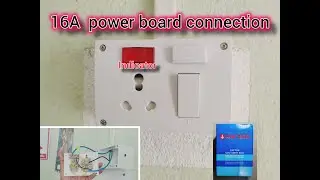 How to make 16A combine board switch socket with indicator connection at home