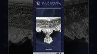 SILVER ETHEREAL CHOWKIS : 16 x 16 x 8 (Inches)  PURE SLVER CLADDING ON TEAKWOOD 7976806831