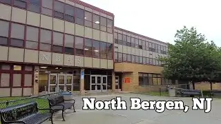 Walking around North Bergen High School and the block around the school in North Bergen, NJ