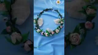 Wedding Floral Crown / Ivory Flower Headband / Floral Head Wreath / Ivory Wedding Headband