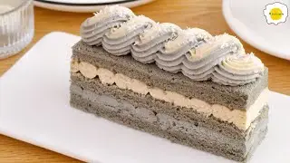 Black Sesame Peanut Cream Cake