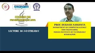 Lecture 30: I-O Stream-I