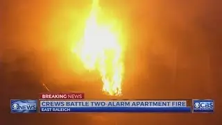 2-alarm fire burns at Raleigh apartment complex