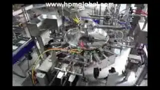 Duplex preformed pouc fill seal machine for maskpack