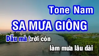 Karaoke Sa Mưa Giông Tone Nam (Bbm) | Nhan KTV