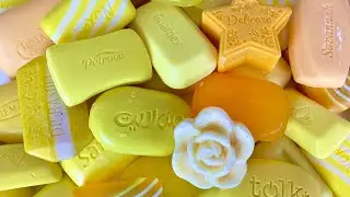 ASMR Unpacking Yellow soap collection. No Talking. Распаковка желтого мыла. Без слов. ASMR Soap.