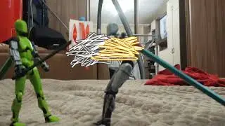 генос против сверх звукого Соника #dummy13 #stopmotion #анимации #genos #onepunchman