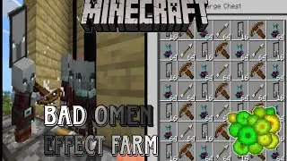 Easiest bad omen effect farm for Minecraft bedrock and PE 1.21.50+