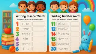 ✏️ Learn Number Words 1 to 20 | Writing Numbers in Words for Kids