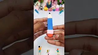 ✍️How To Make Pencil by Super Duper Air Dry Clay❤️ #kidsplaywithclay