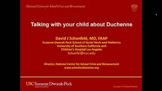 Talking with your children about Duchenne - catch Dr Schonfeld's live session