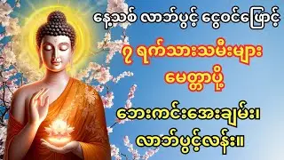 🙏မနက်စော ပဋ္ဌာန်းနာ၊ ၇ ရက်သားသမီးများ မေတ္တာပို့၊ ဘေးကင်းလာဘ်ပွင့် ချက်ချင်းဖြစ်ပါစေ။