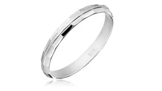 Jewellery - Wedding ring made of 925 silver - bright cut edges