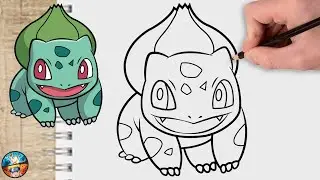 COMO DIBUJAR A BULBASAUR ( Pok&eacute;mon ) dibujos paso a paso - How to draw Bulbasaur