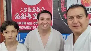 Karatedo  Olivares AOSK JKAWF Veracruz    Said y Habib con  Sensei Mondragon Presidente JKA WF