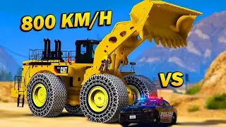 PERSIGO a la POLICIA con mi EXCAVADORA a 800 KM/H Gta Rp