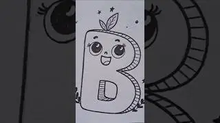 how to draw a beautiful B letter name || cute B letter design #shorts #viralshorts #ytshorts #art