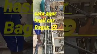 Cara cor balok beton hasil Bagus #shorts