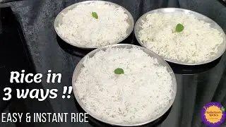No Sticky-Undercooked Rice | How to cook perfect Rice in 3 different ways |Tips to make perfect Rice