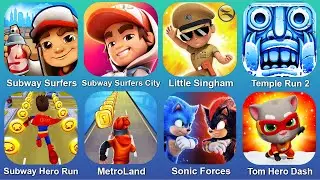 Subway Surfers,Subway Surfers City,Little Singham,Temple Run 2,Subway Hero Run,Metroland,Tom Hero