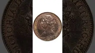 1875 H Great Britain Victoria Farthing Coin (RFG for REG) - Mansbridge Coins