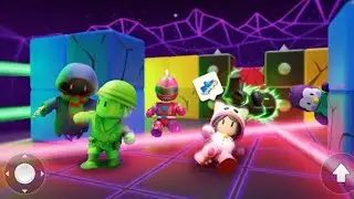 stumble guys new map block dash squad is crazy pro gameplay video #gamers