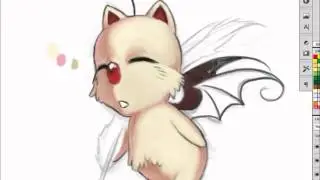 Photo Shop Speed Painted a Moogle