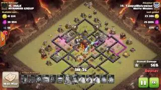 Clash of Clans TH9 GoLaLoon 3 STAR ATTACK