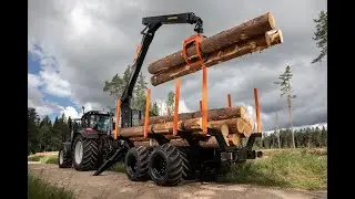 BMF18T1 forestry trailer and BMF 1000HD crane FIN