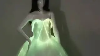 LED wedding dress with different color change