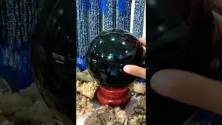 Obsidian Sphere #stone #obsidian #short