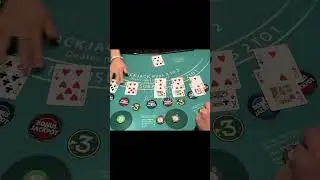 BLACKJACK!! SPLITTING AND RE-SPLITTING FACE CARDS LIKE A CLOWN!! LET'S SEE WHAT HAPPENS!! #shorts