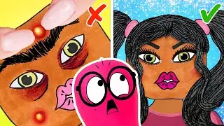 Sam Does Doll's Beauty Makeover 😍💖 Beauty Salon For Paper Dolls